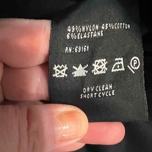 Carlisle black full zip collared fitted sweater moto jacket size 4 - Picture 6 of 12